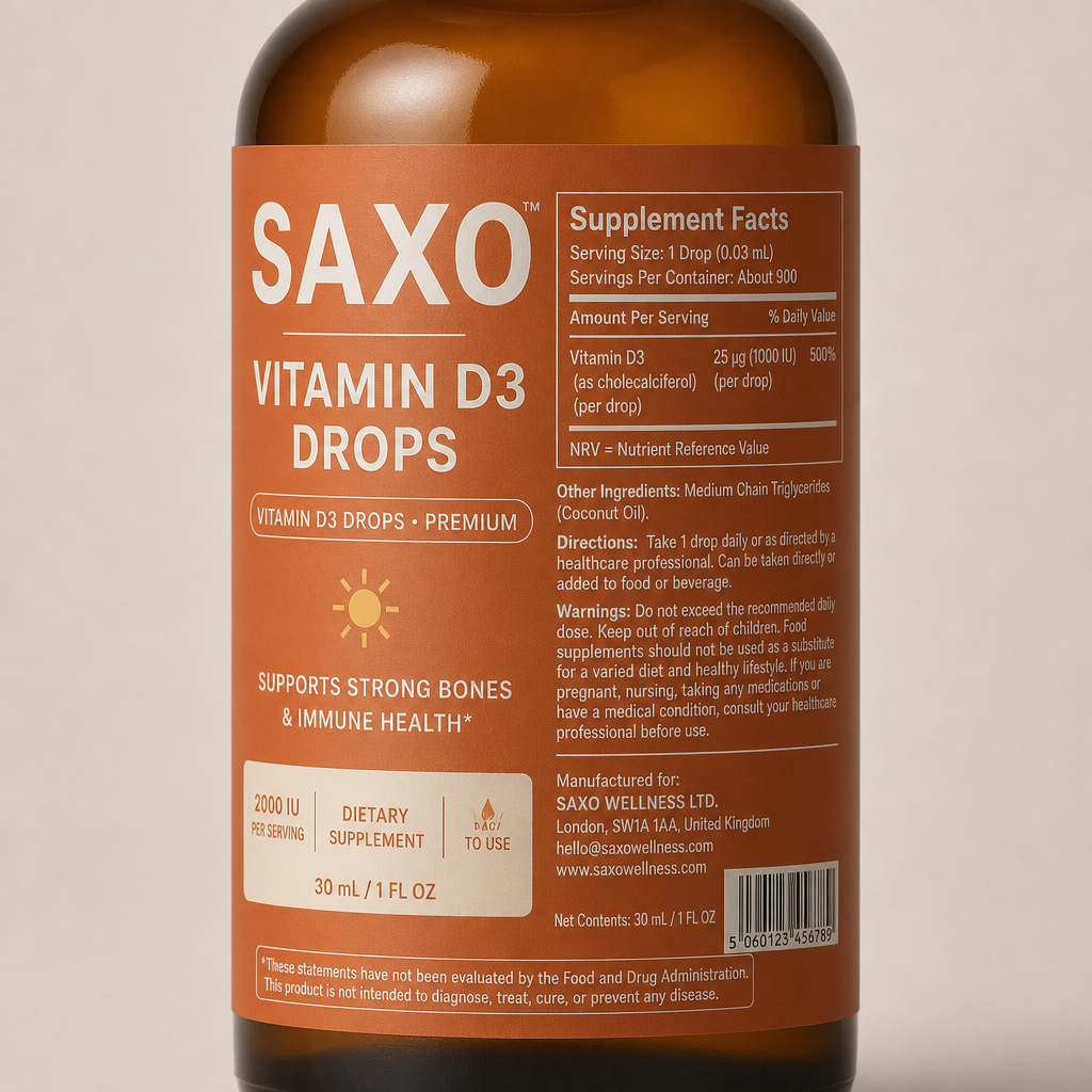 Vitamin D3 Drops - Label detail view