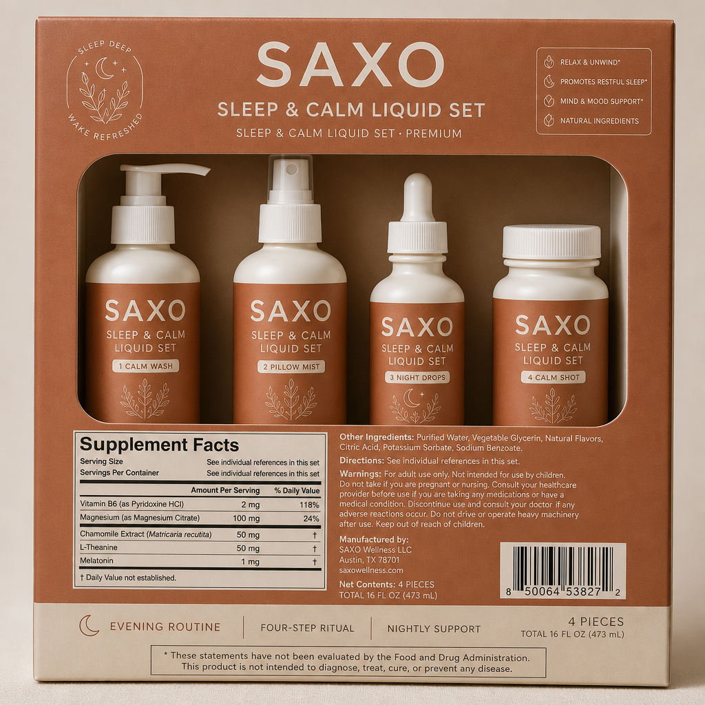 Sleep & Calm Liquid Set - Label detail view